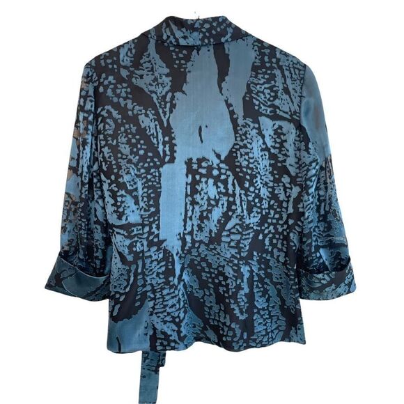 Alex Evenings Sheer Sleeve Wrap Blazer - Picture 9 of 9